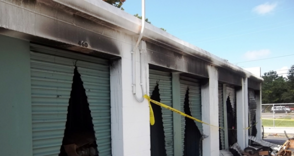 After firefighters put out fire.